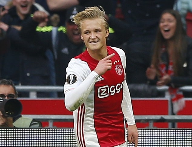 Kasper Dolberg - Ajax, 19 tuổi.