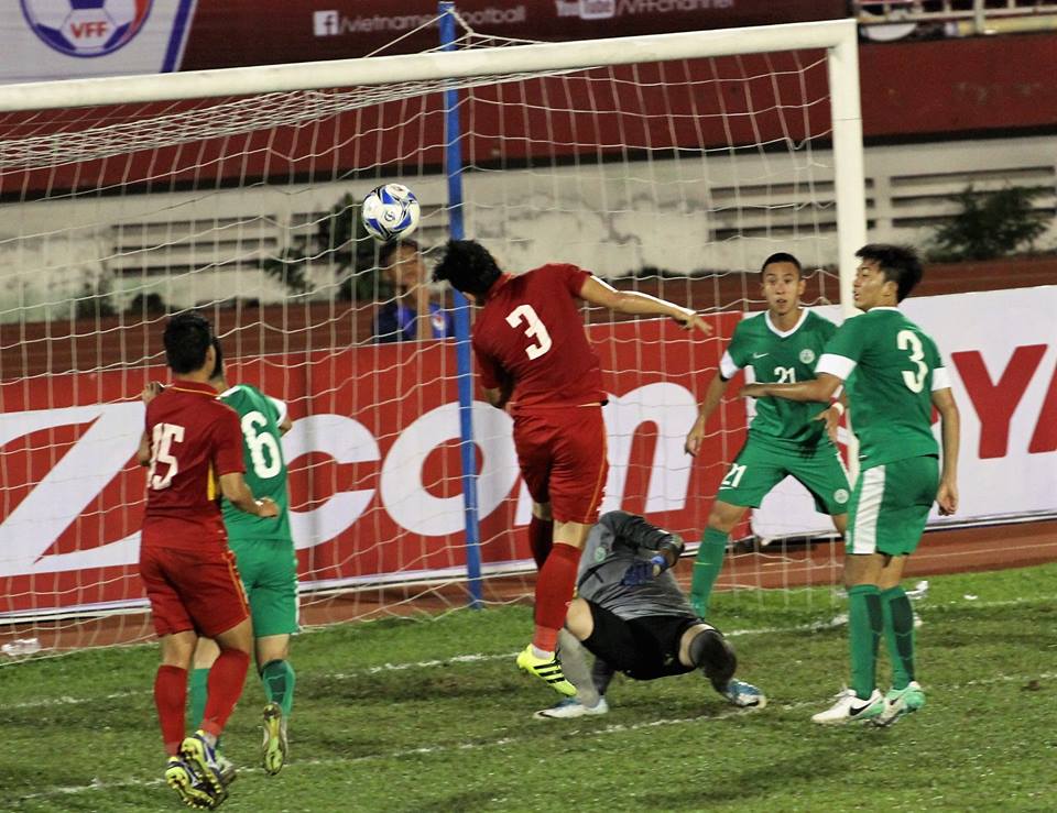 TRỰC TIẾP U22 Việt Nam 6-0 U22 Macau: Văn Khánh đánh đầu tung lưới (H1) - Bóng Đá