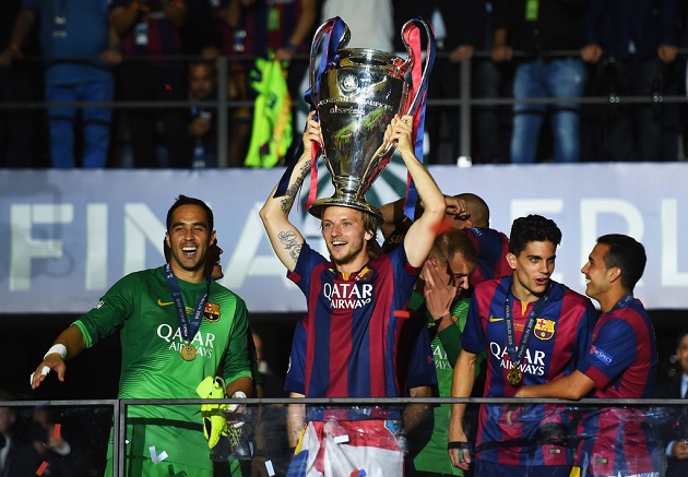 Ivan Rakitic chính là người ghi bàn mở tỷ số cho Barca ở trận chung kết năm 2015, anh vẫn đang chơi cho Blaugrana nhưng có một tương lai không mấy chắc chắn.