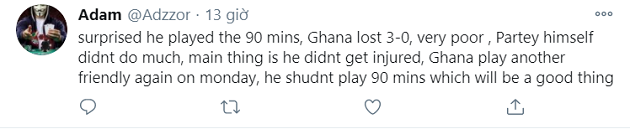 Some fans react to Arsenal newcomer Thomas Partey’s display for his country last night - Bóng Đá