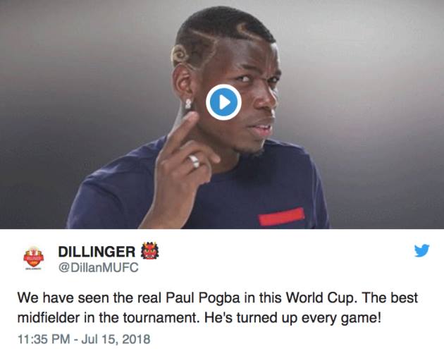 'Paul Pogba là tiền vệ xuất sắc nhất World Cup' - Bóng Đá