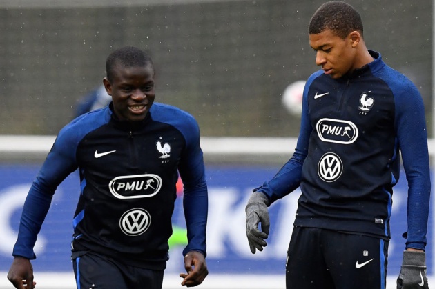 Kante và Mbappe đang là trụ cột ở đội tuyển Pháp.