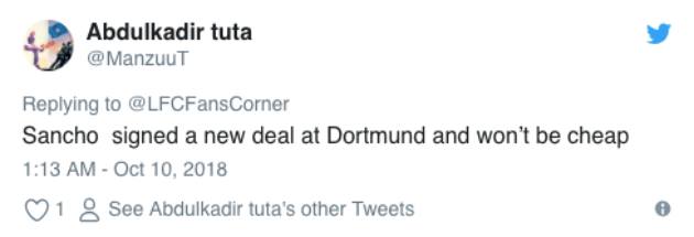 Sancho đã ký hợp đồng mới với Dortmund và sẽ không rẻ đâu.