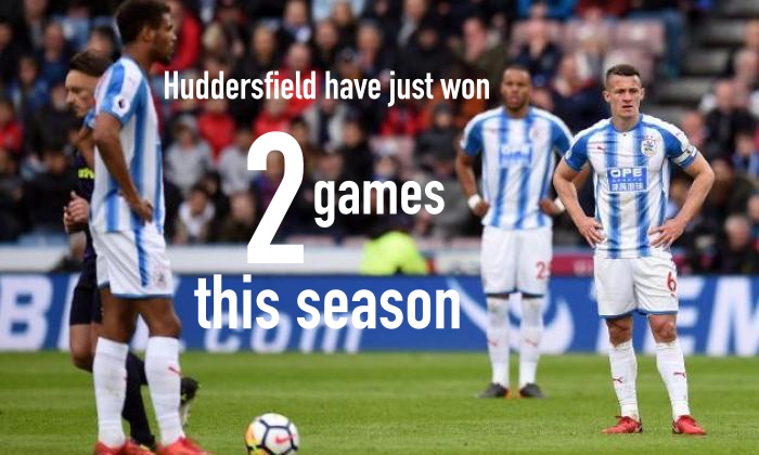 Huddersfield chỉ thắng được 2 trận ở giai đoạn lượt đi.