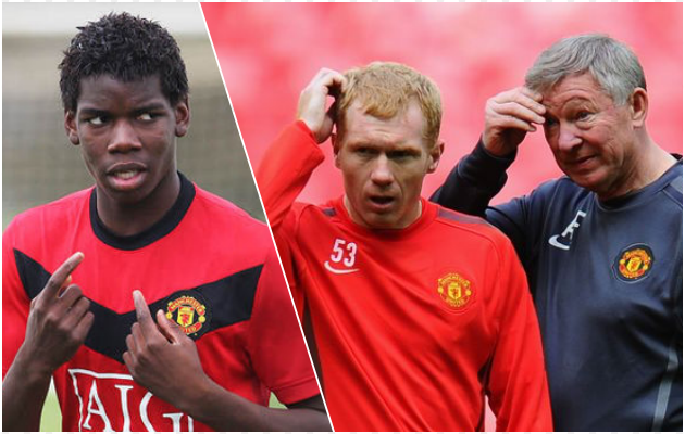 Sir Alex Ferguson 'schooled' Paul Pogba by urging Paul Scholes to kick Man Utd star - BÃ³ng ÄÃ¡