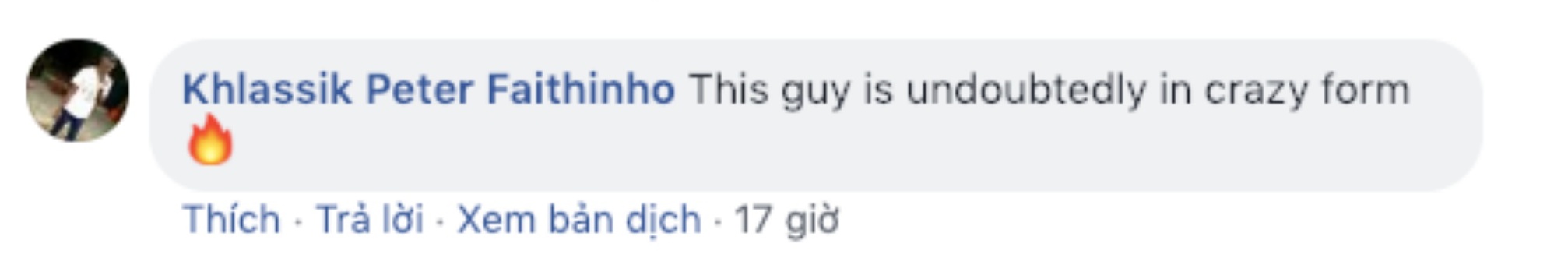 Không nghi ngờ, chàng trai này đang chơi với phong độ điên rồ.