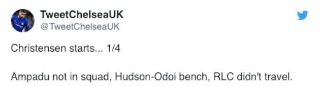 Ampadu không được đăng ký, Hudson-Odoi thì ngồi ngoài...