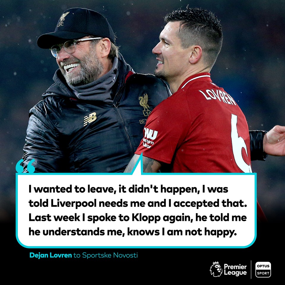 Dejan Lovren has admitted he wanted to leave Liverpool FC in the transfer window - Bóng Đá