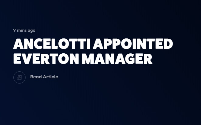 OFFICIAL: Everton announce Carlo Ancelotti as their new manager - Bóng Đá