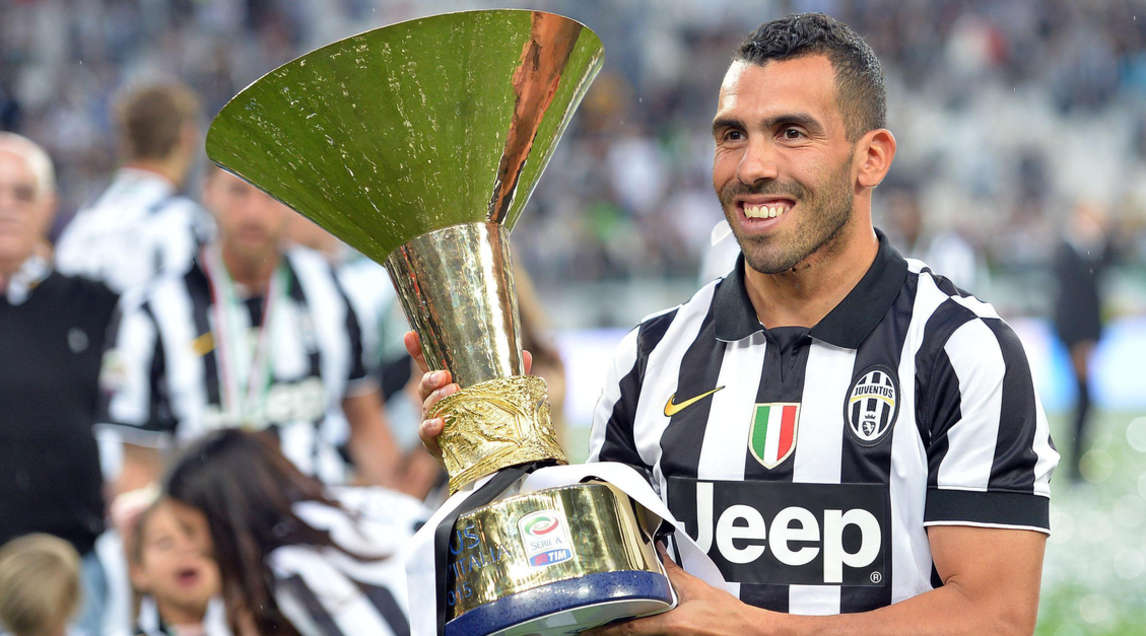 Tevez từng đoạt Scudetto năm 2014 và 2015