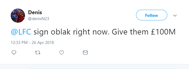 "Đưa cho Atletico 100 triệu bảng đi nào để mang về Oblak chứ!"