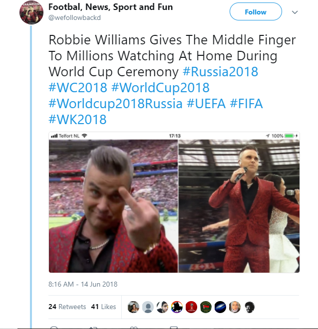 Huyền thoại nhạc Pop chinh phục khán giả trong lễ khai mạc World Cup - Bóng Đá