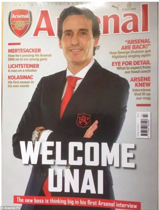 Arsenal bị chế giễu sau khi tân HLV Unai Emery đứng chặn tên trên bìa tạp chí - Bóng Đá