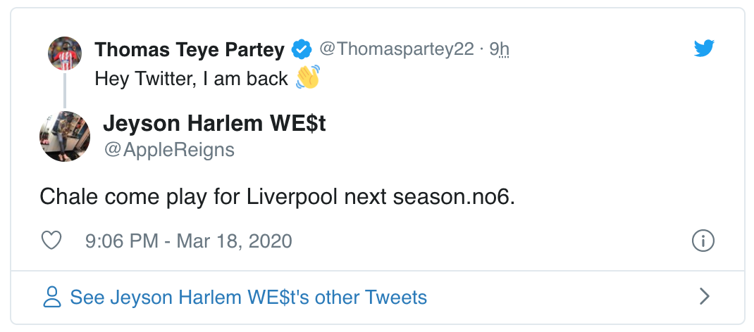 Liverpool fans react as Thomas Partey breaks Twitter silence - Bóng Đá