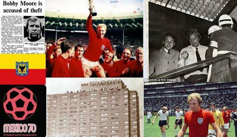 Bobby Moore, người hùng World Cup 1966 và bị nghi ngờ là tên trộm trước thềm World Cup 1970.
