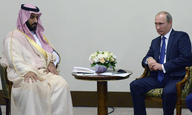 Tổng thống Putin (phải) sẽ tiếp đón Thái tử Saudi Arabia, Mohammed Bin Salman tại lễ khai mạc World Cup 2018.