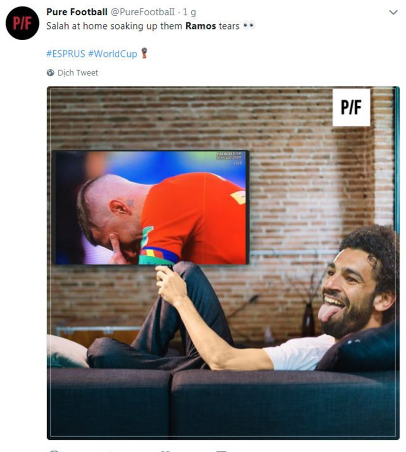 Khoảnh khắc mềm yếu của Ramos thành trò cười trên mạng xã hội - Bóng Đá