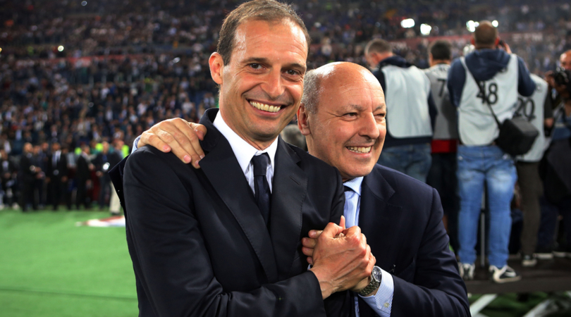 Marotta (phải) đang là mục tiêu theo đuổi của Arsenal.