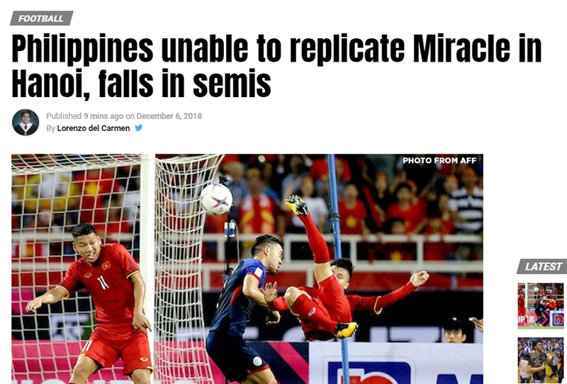 Báo Philippines giành lời ca ngợi cho thủ môn Đặng Văn Lâm.