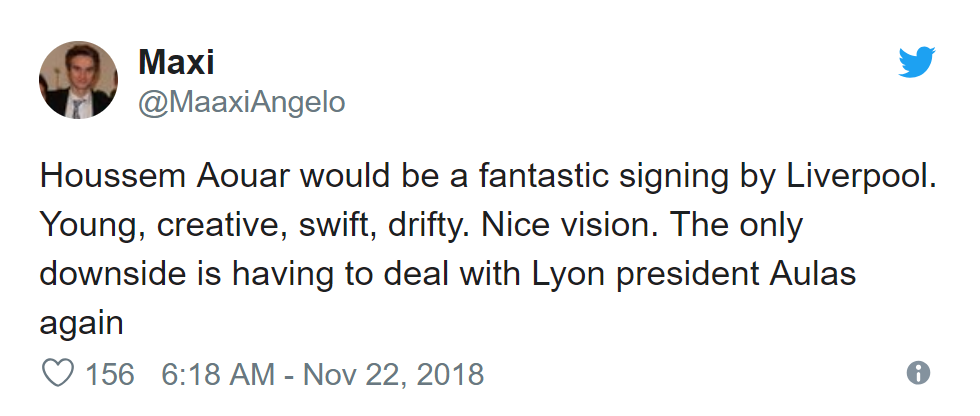 Liverpool fans react to Aouar chase - Bóng Đá