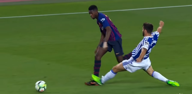 Cầu thủ Real Sociedad xin lỗi Dembele sau pha bóng rợn người - Bóng Đá