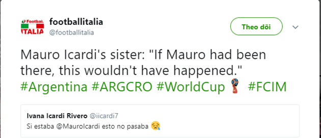 Người nhà Icardi nói gì sau trận thua tan nát của Argentina trước Croatia - Bóng Đá