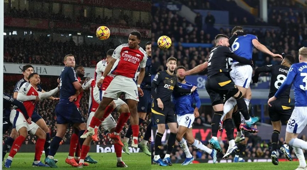 Arsenal và Everton đều mạnh về bóng cố định.