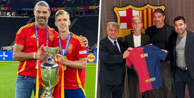 Dani Olmo và người đại diện Andy Bara.