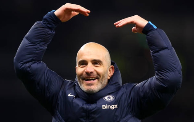 Maresca vui mừng sau thắng lợi của Chelsea.