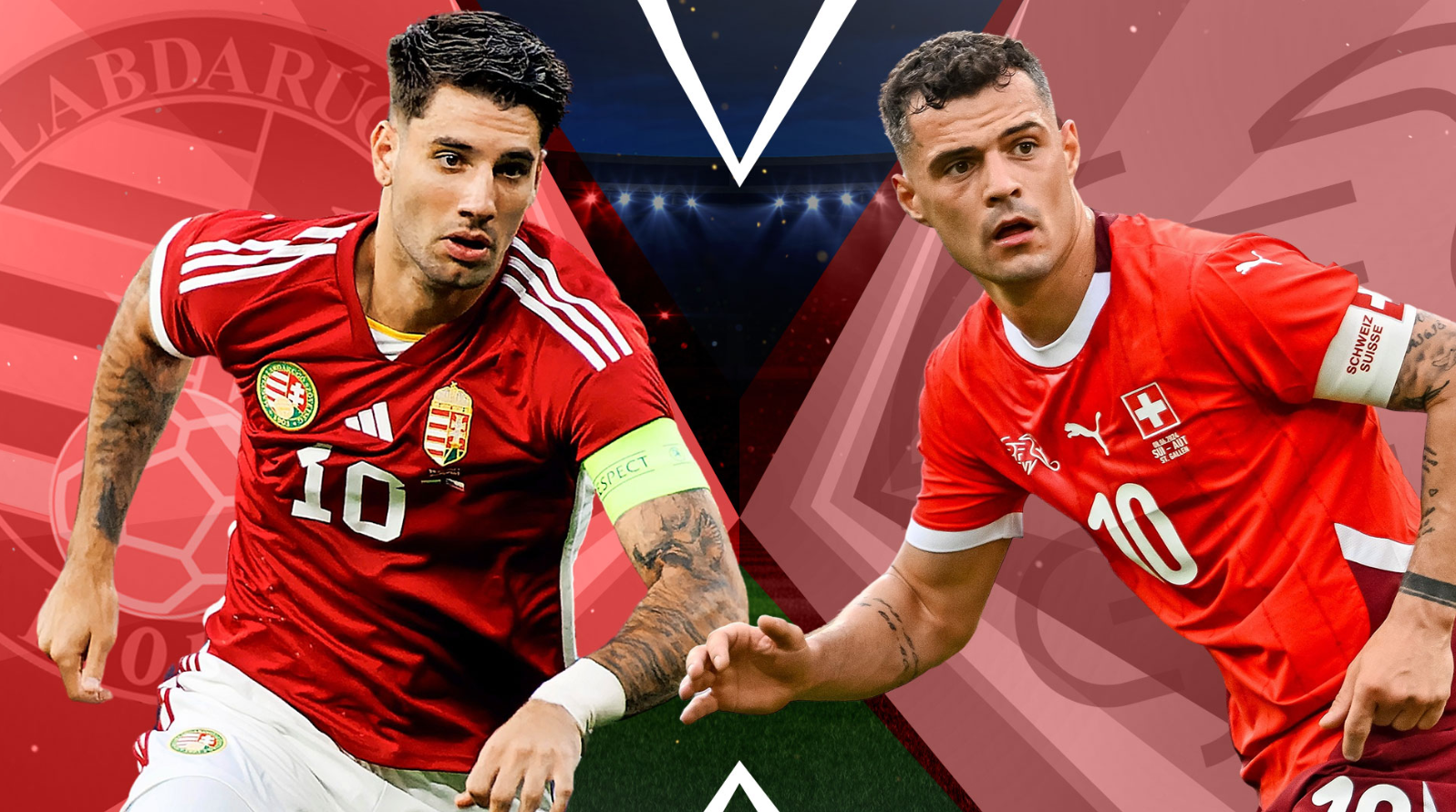 Szoboszlai và Xhaka được xem là 2 ngôi sao hàng đầu của Hungary và Thụy Sĩ.