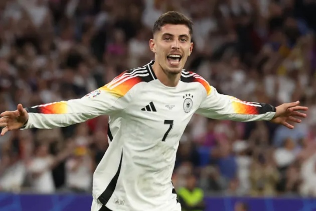 Havertz chơi quá hay trong vai trò "số 9 ảo" của ĐT Đức.