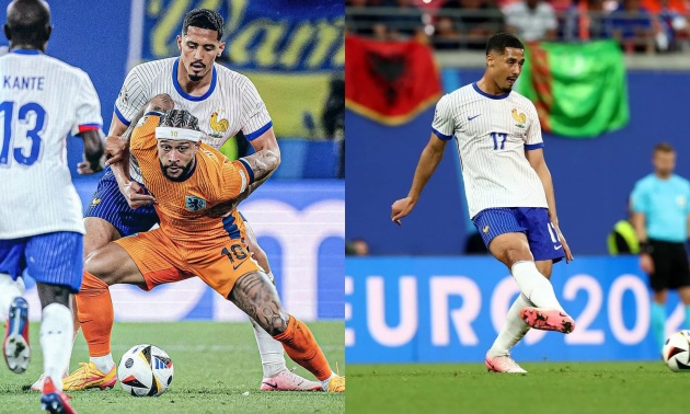 William Saliba trong trận đấu với Hà Lan.