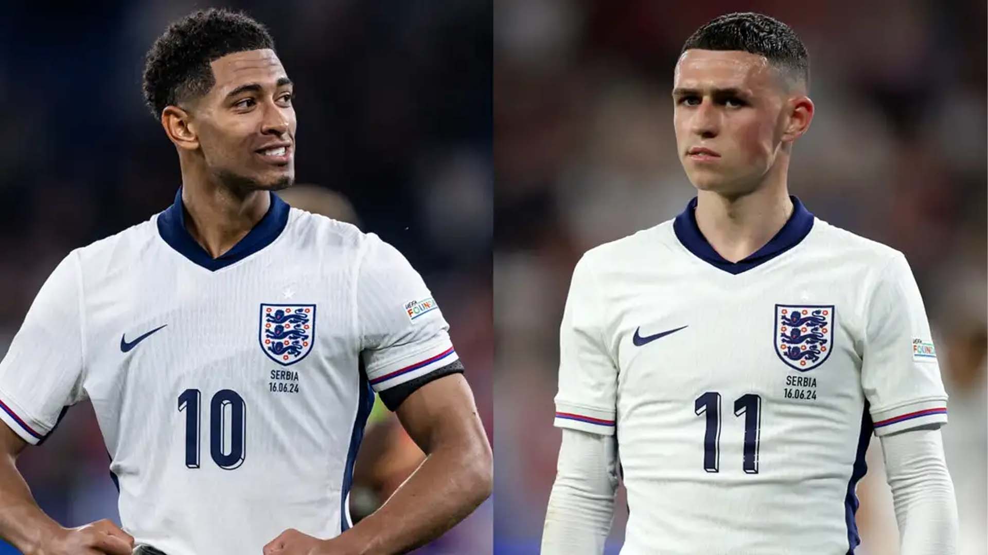 Lineker chỉ trích cách sử dụng Bellingham (số 10) và Foden (số 11) của Southgate.