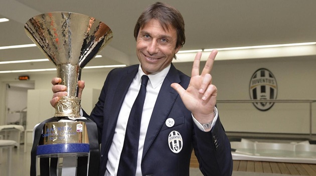 Conte từng 3 lần vô địch Serie A với Juventus.