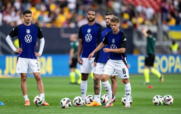Ở trận giao hữu rạng sáng nay, HLV Julian Nagelsmann đã sắp xếp Kai Havertz đá cao nhất trên hàng công tuyển Đức.