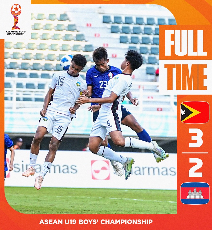 U19 Campuchia thua sốc U19 Timor-Leste ở giải U19 Đông Nam Á 2024. Ảnh: FFC.