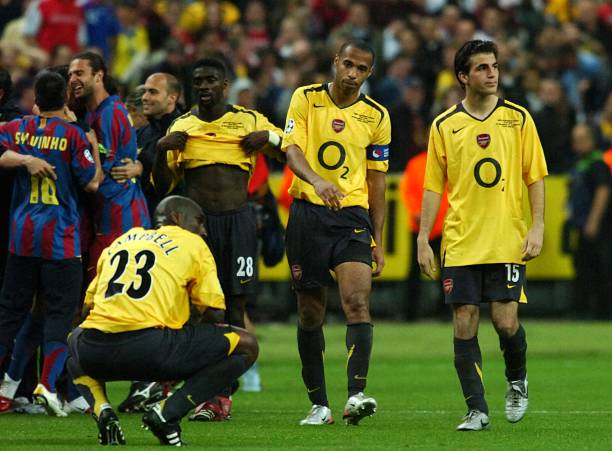 Fabregas và Henry thất bại trong trận chung kết C1 năm 2006.