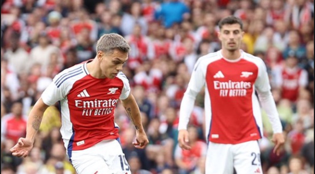 Bộ đôi tiền đạo của Arsenal.