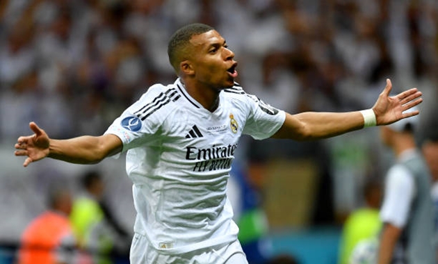 Kylian Mbappe ghi bàn giúp Real Madrid ấn định chiến thắng 2-0.