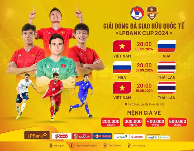 Thông báo giá vé từ VFF. Ảnh: VFF.