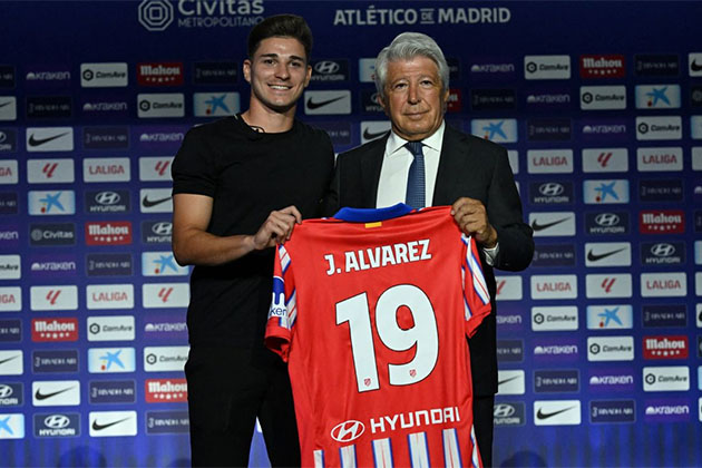 Julian Alvarez chuyển tới thi đấu cho Atletico Madrid.