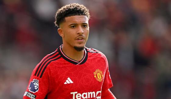 Sancho trong màu áo Man United.