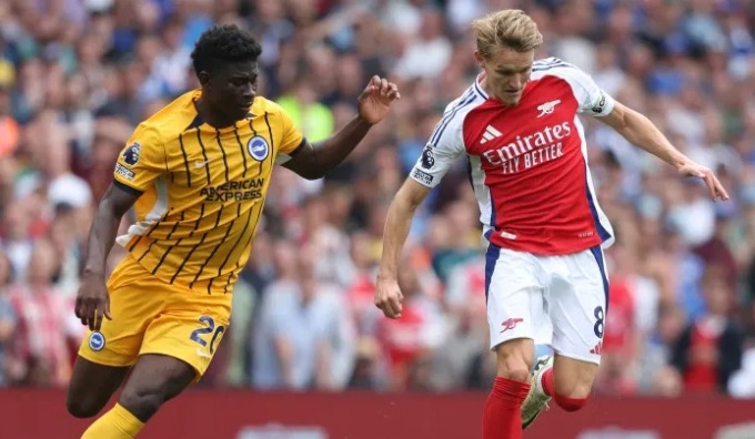 Odegaard có ngày thi đấu không quá hiệu quả.