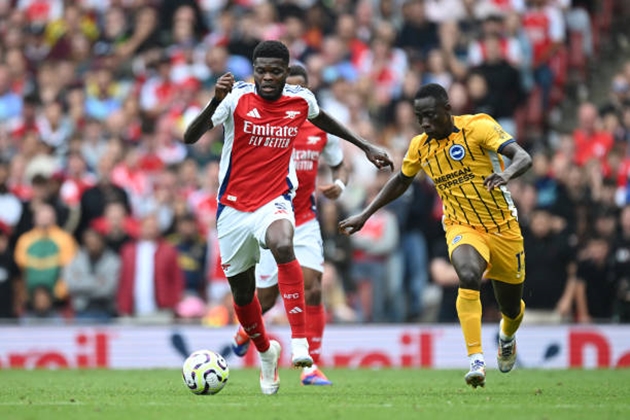 Thomas Partey chơi không tốt trong trận đấu với Brighton.