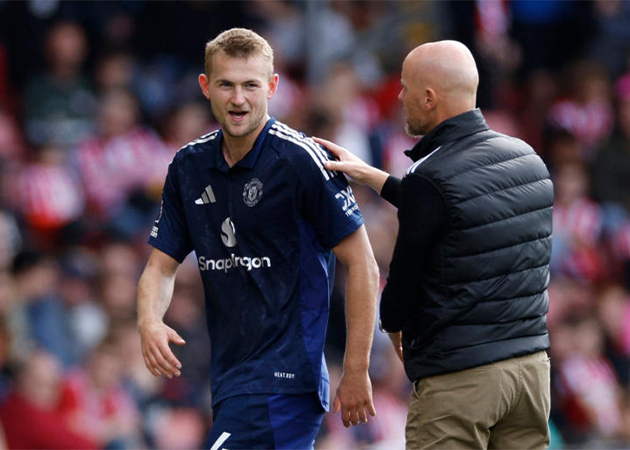 Erik ten Hag vô cùng tin tưởng De Ligt ở hàng thủ.