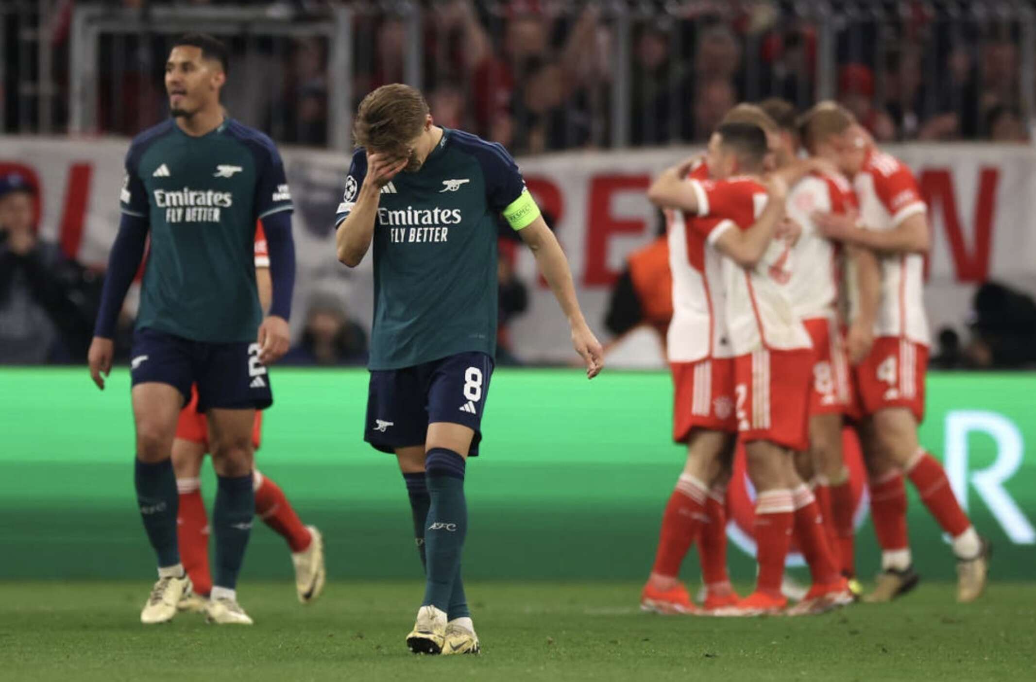 Arsenal dừng bước trước Bayern Munich ở Tứ kết Champions League mùa trước.