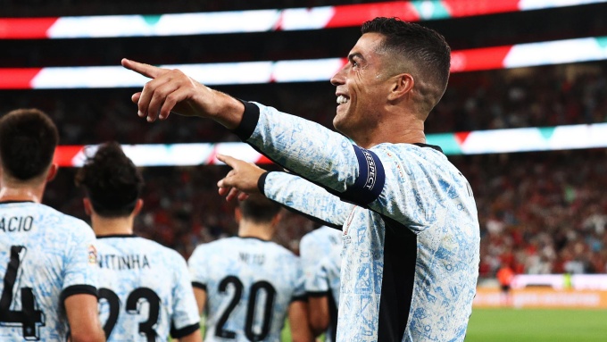 Ronaldo đang lên tinh thần.