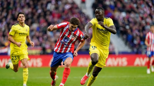 Atletico Madrid hòa 1-1 Villarreal.