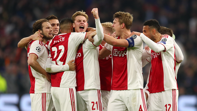 giá trị đội hình của Ajax so với Juventus, Real hay PSG - Bóng Đá