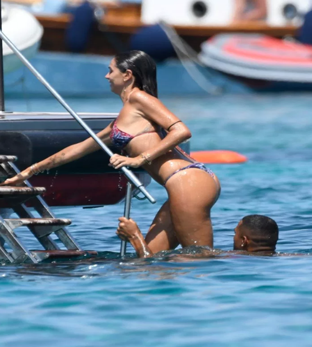Kevin-Prince Boateng and stunning bikini-clad wife Melissa Satta put split rumours behind them on romantic break in Sardinia - Bóng Đá